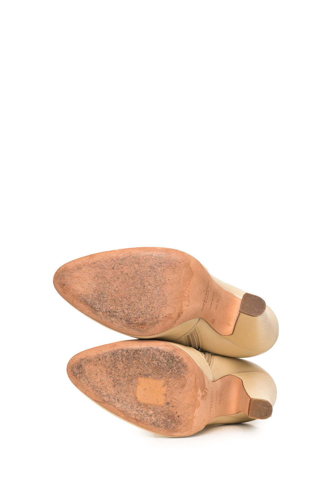 Saint Laurent Size 36.5 Leather Knee High Heeled Boots