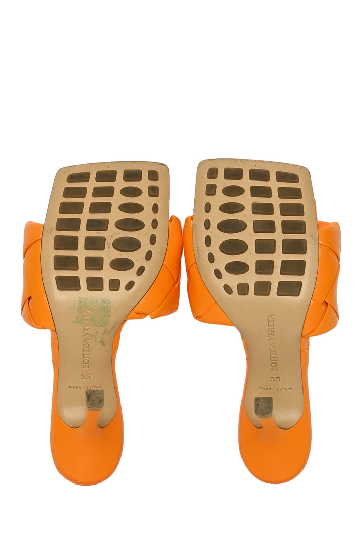 Bottega Veneta Size 35 Intrecciato Lido Heeled Sandals