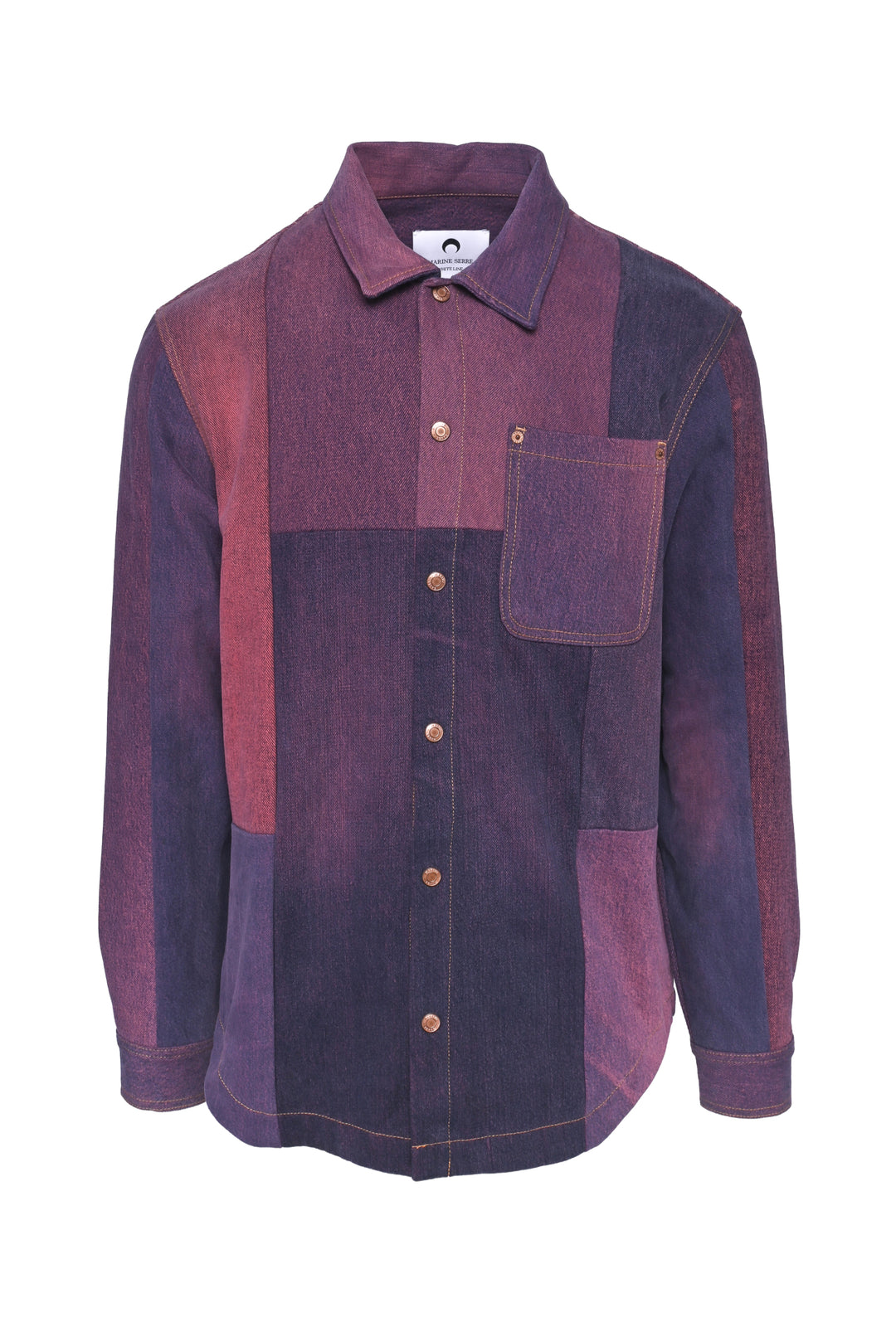 Marine Serre Size S Unisex Pink-Tones Denim Overshirt