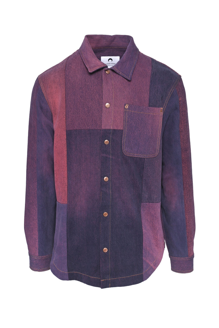 Marine Serre Size S Unisex Pink-Tones Denim Overshirt
