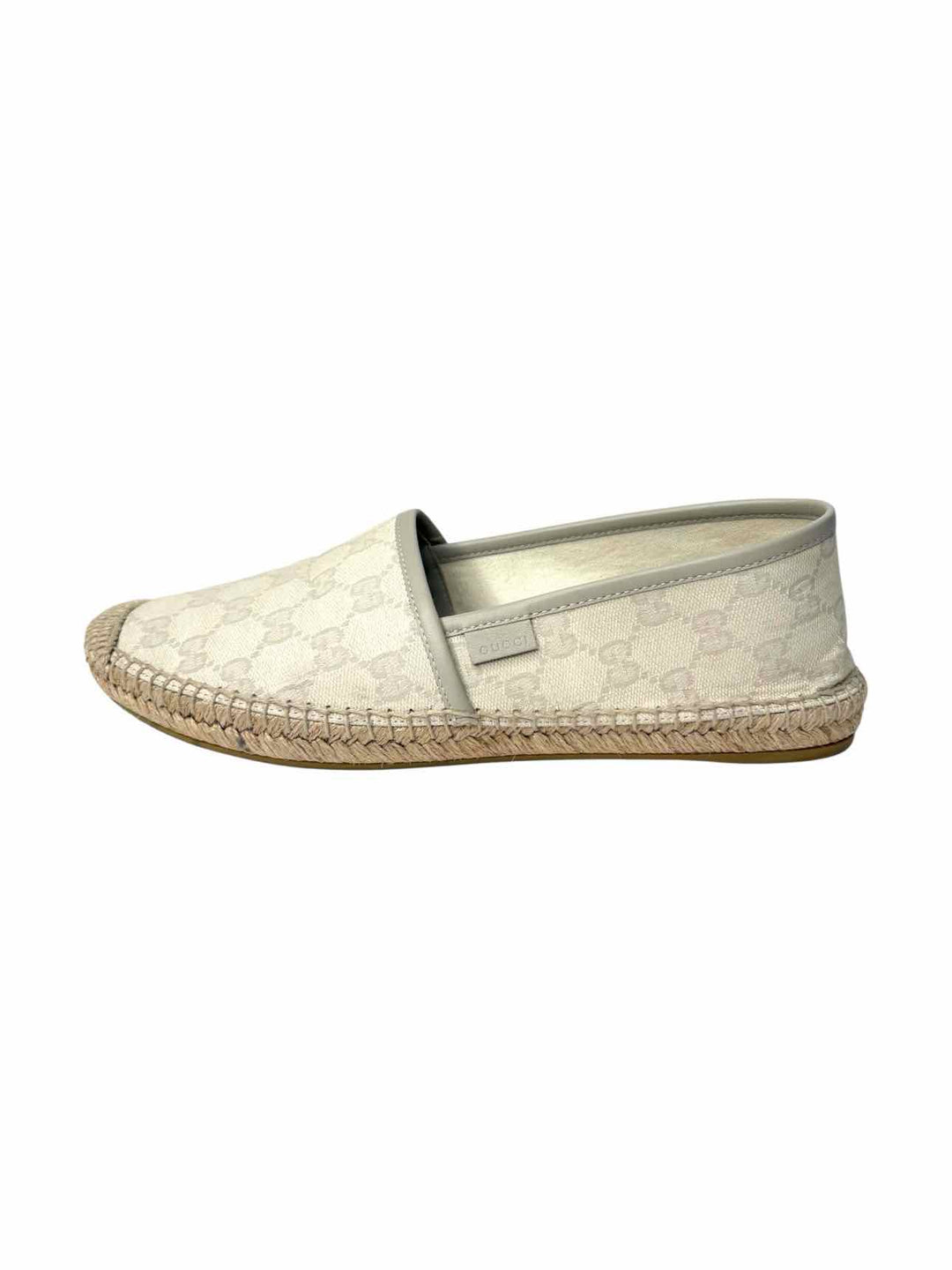 Gucci Monogram Canvas Espadrille Size 39.5 Flats