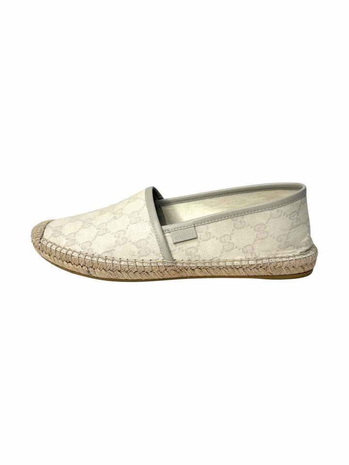 Gucci Monogram Canvas Espadrille Size 39.5 Flats