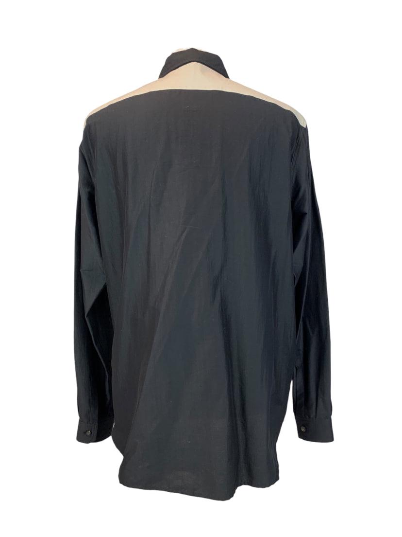 Rick Owens Size 42 SS19 Babel Panel Silk Shirt