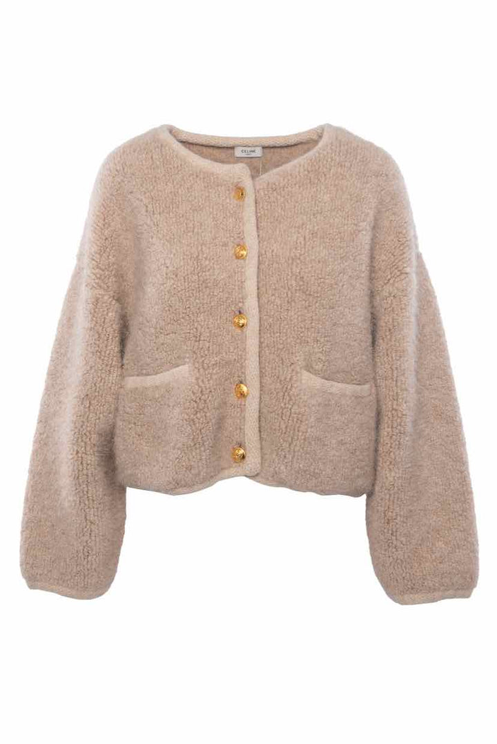 Celine Size M Alpaca & Wool Cardigan Jacket