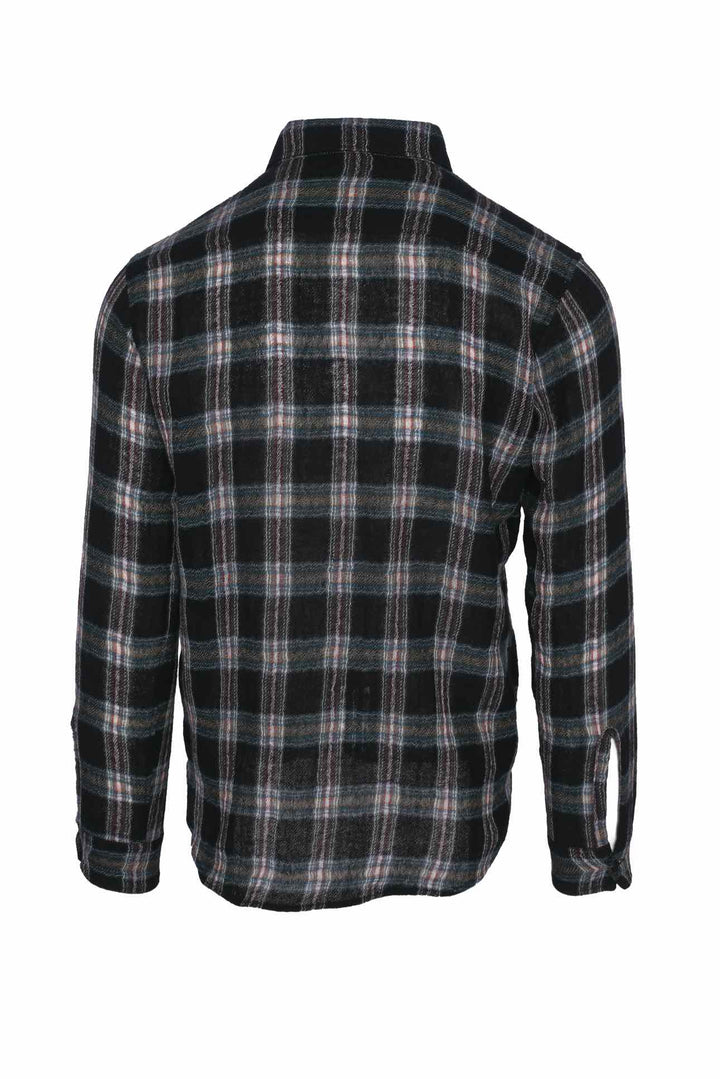 Saint Laurent Size XS Men's 2018 Wool Plaid Shirt Long Sleeve
