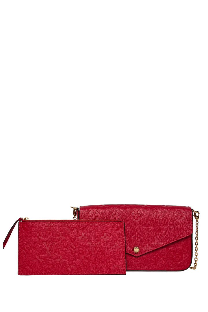 Louis Vuitton Monogram Empreinte Leather Felicie Pochette Chain Wallet Crossbody