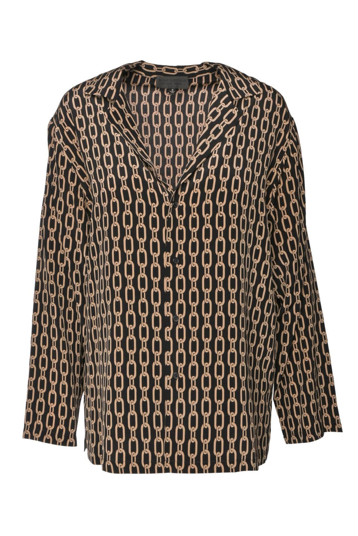 Nili Lotan Size M Chain Link Silk Blouse