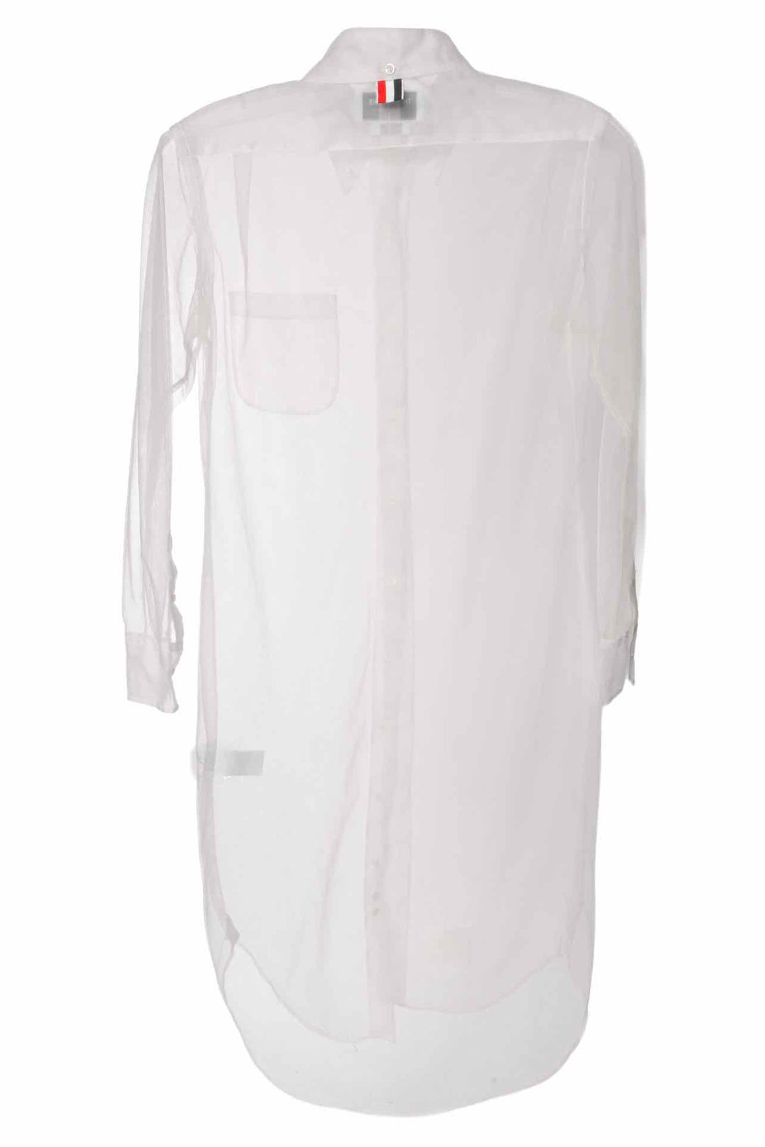 Thom Browne Size 42 Sheer Mesh Mid-Length Shirt Dress
