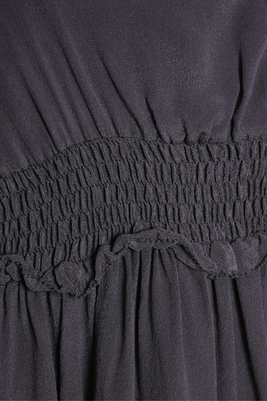 Alberta Ferretti Size L Silk Ruched Frilly Dress