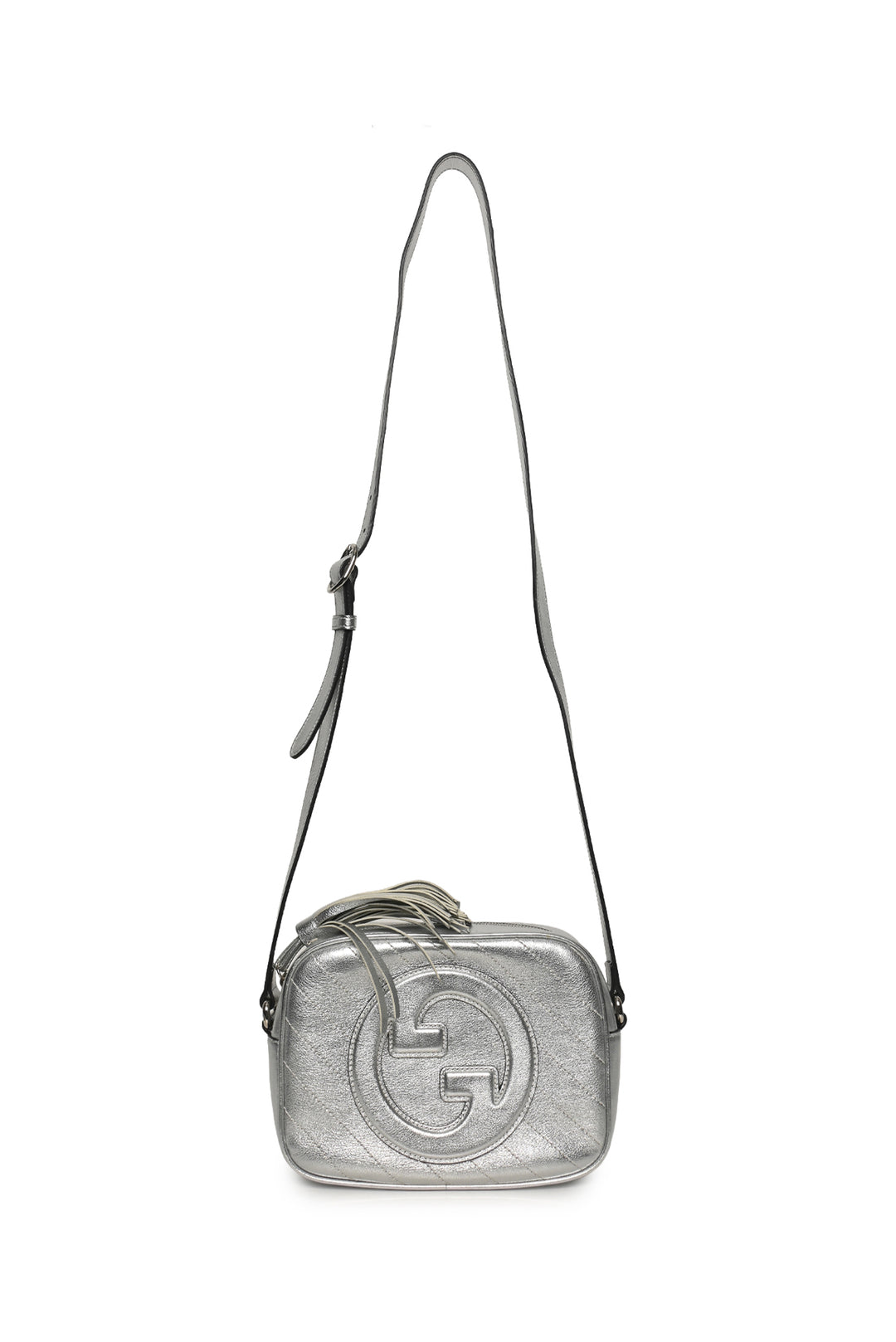 Gucci Quilted Metallic Leather Blondie Small Crossbody Shoulder Bag