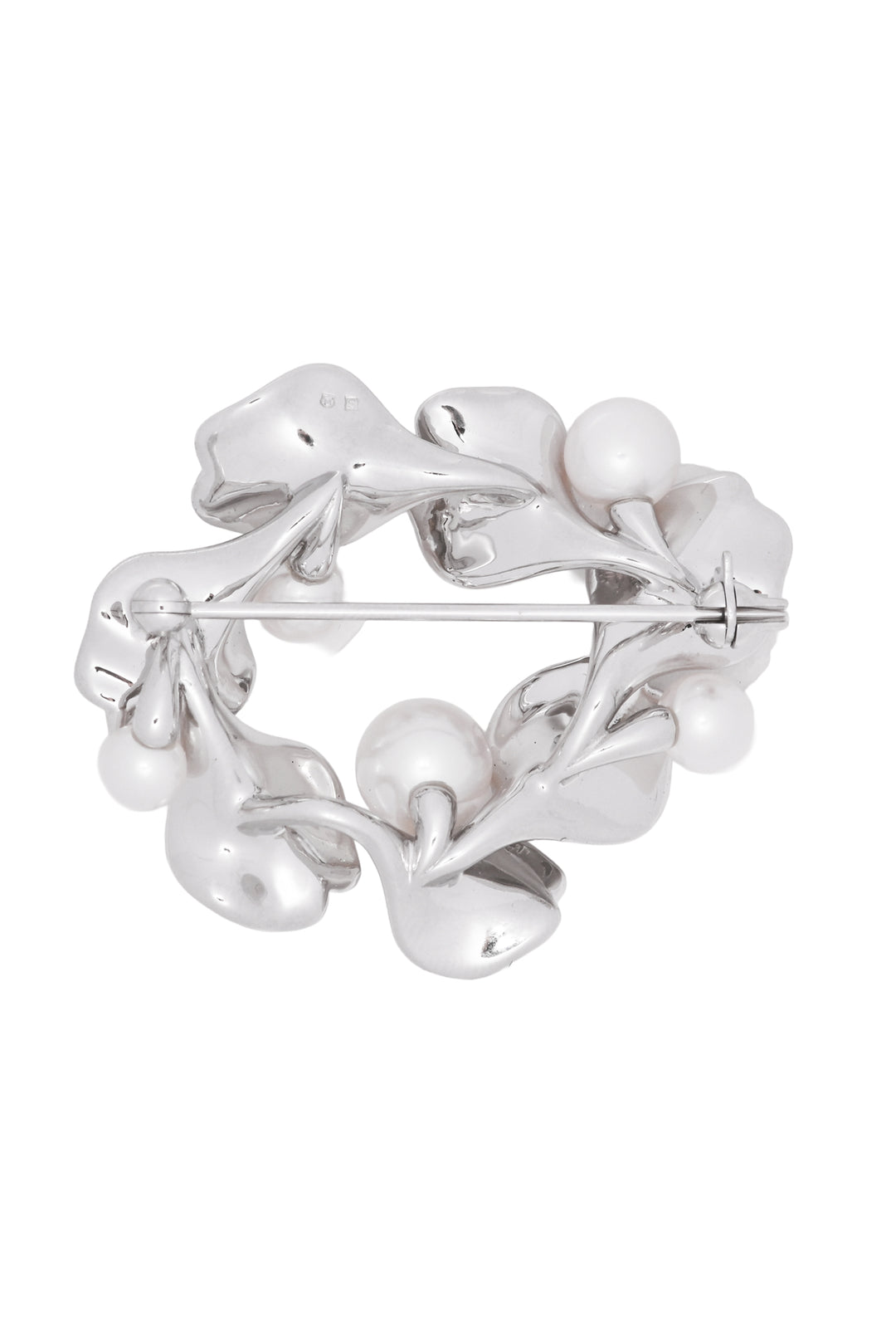 Mikimoto Pearl Leaf Wreath Brooch