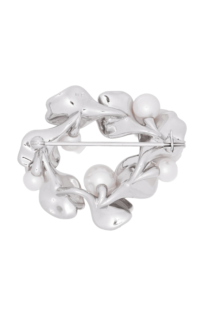 Mikimoto Pearl Leaf Wreath Brooch
