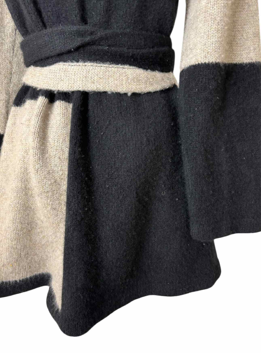The Elder Statesman Size XS/S Striped Cashmere Belted Cardigan