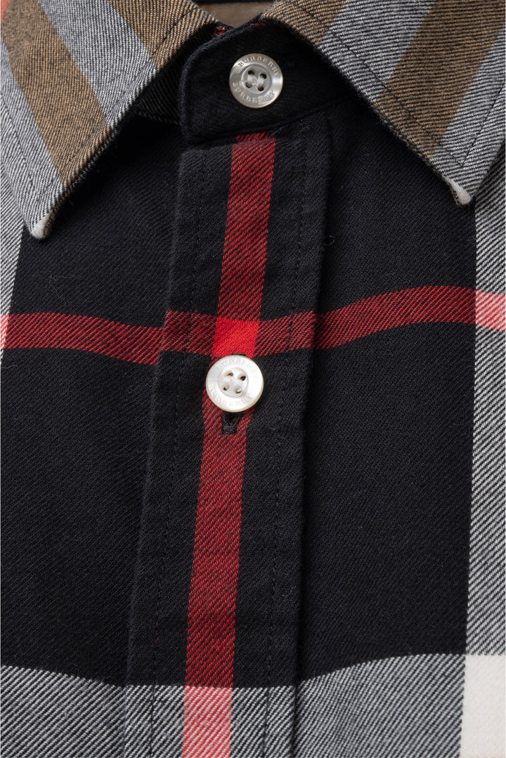 Burberry Size XS Check Cotton Blouse