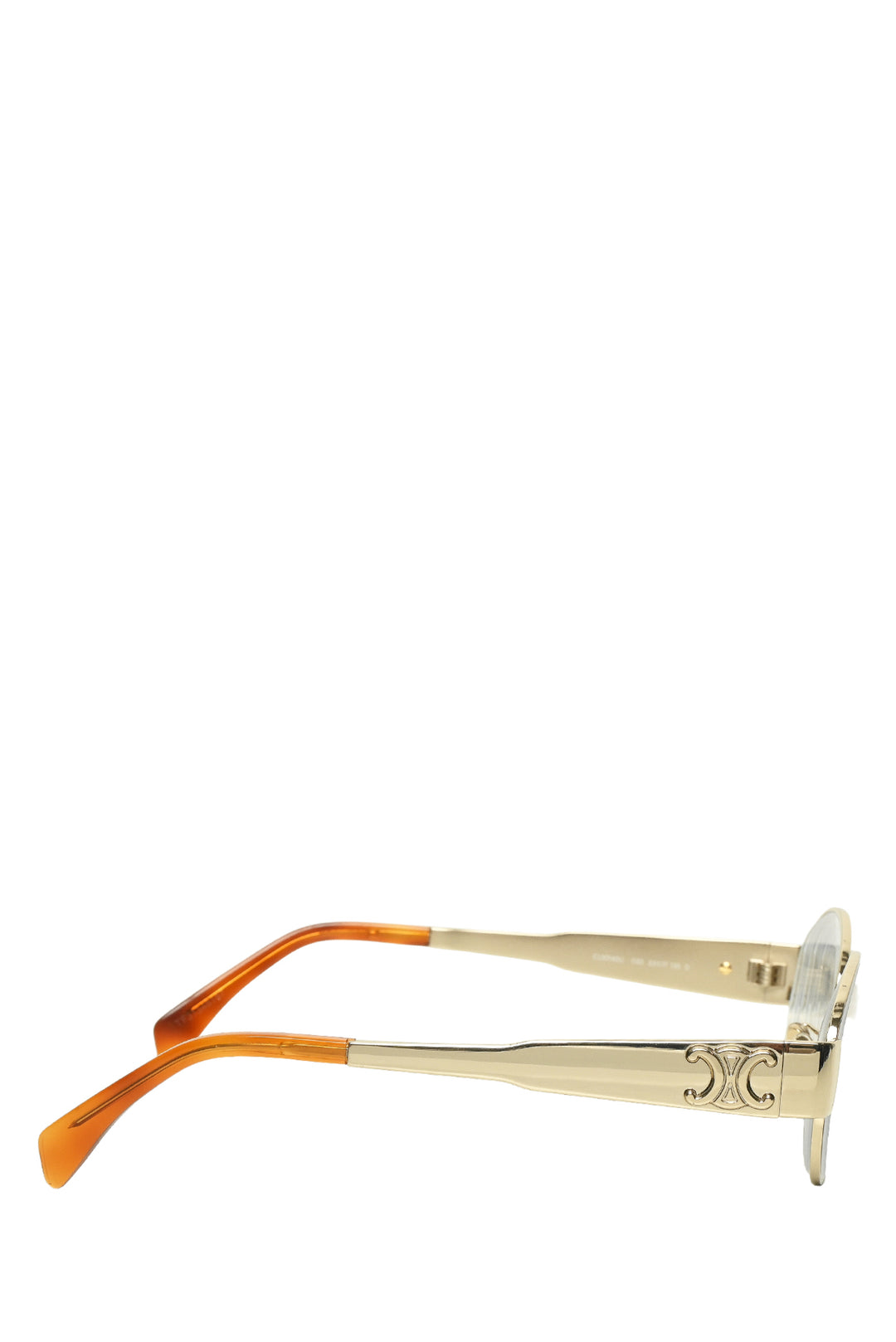 Celine Metal Triomphe Logo Oval Frame Eyewear