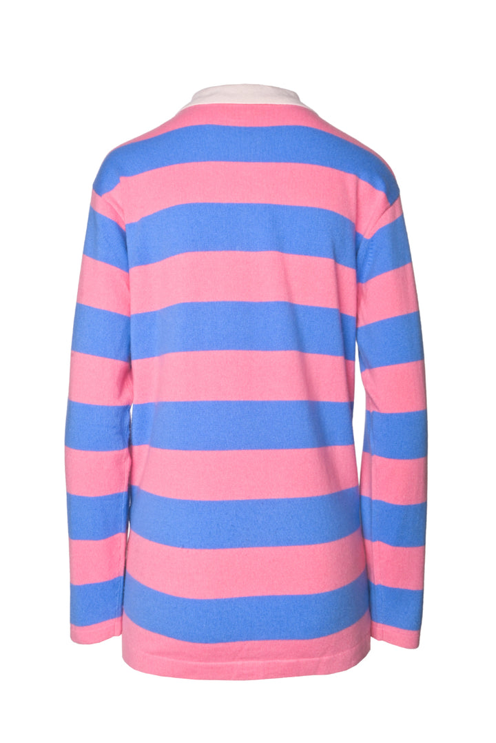 Guest in Residence Size XS Rugby Striped Cashmere Sweater