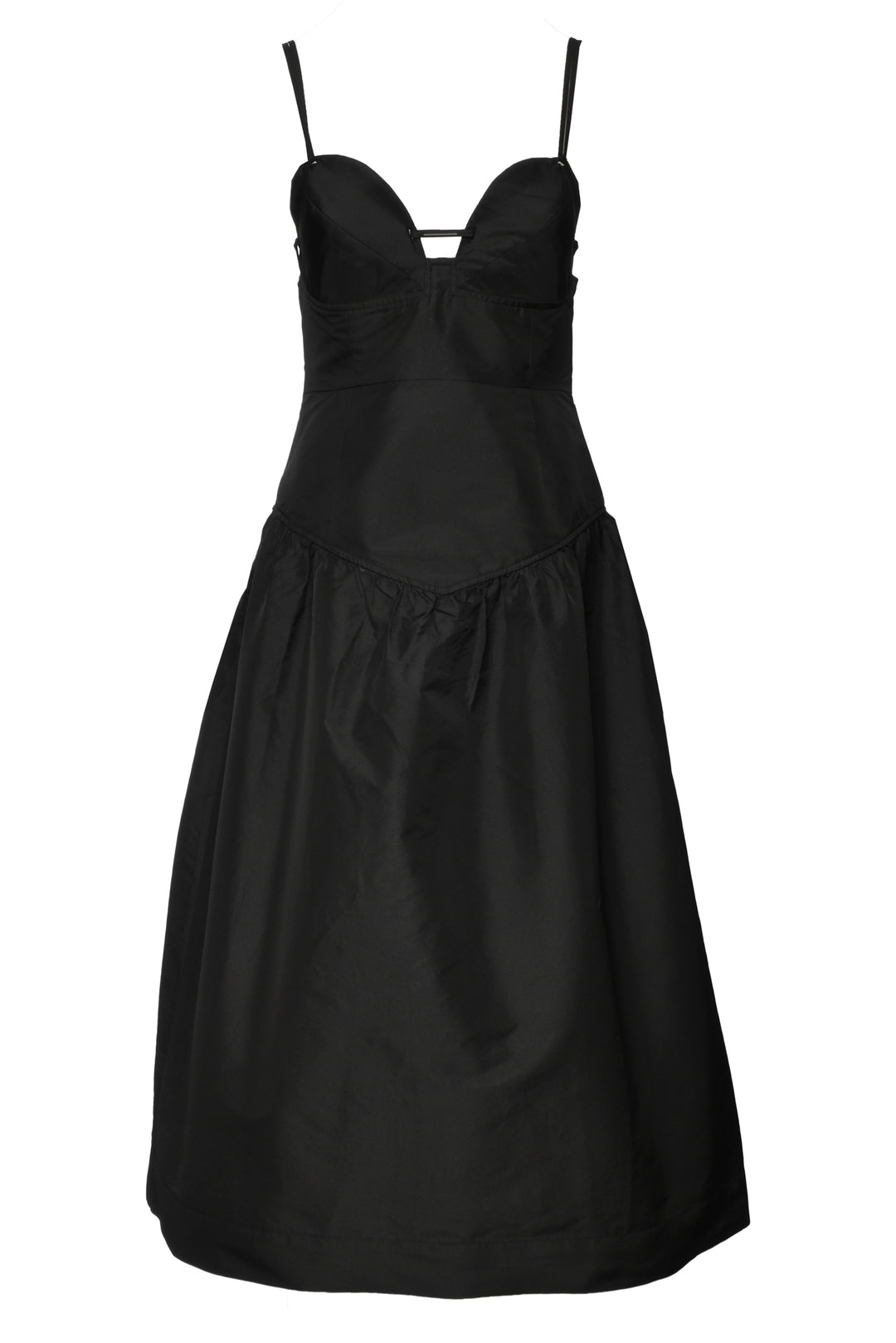Ganni Size 38 Taffeta Strappy Drop Waist Midi Dress
