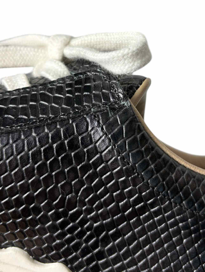 Chloe Size 37 Lauren Low-top Python-embossed Leathe Sneaker