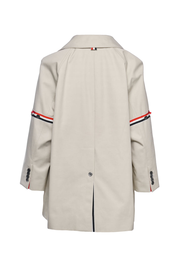 Thom Browne Size 38 Cotton Twill Car Coat