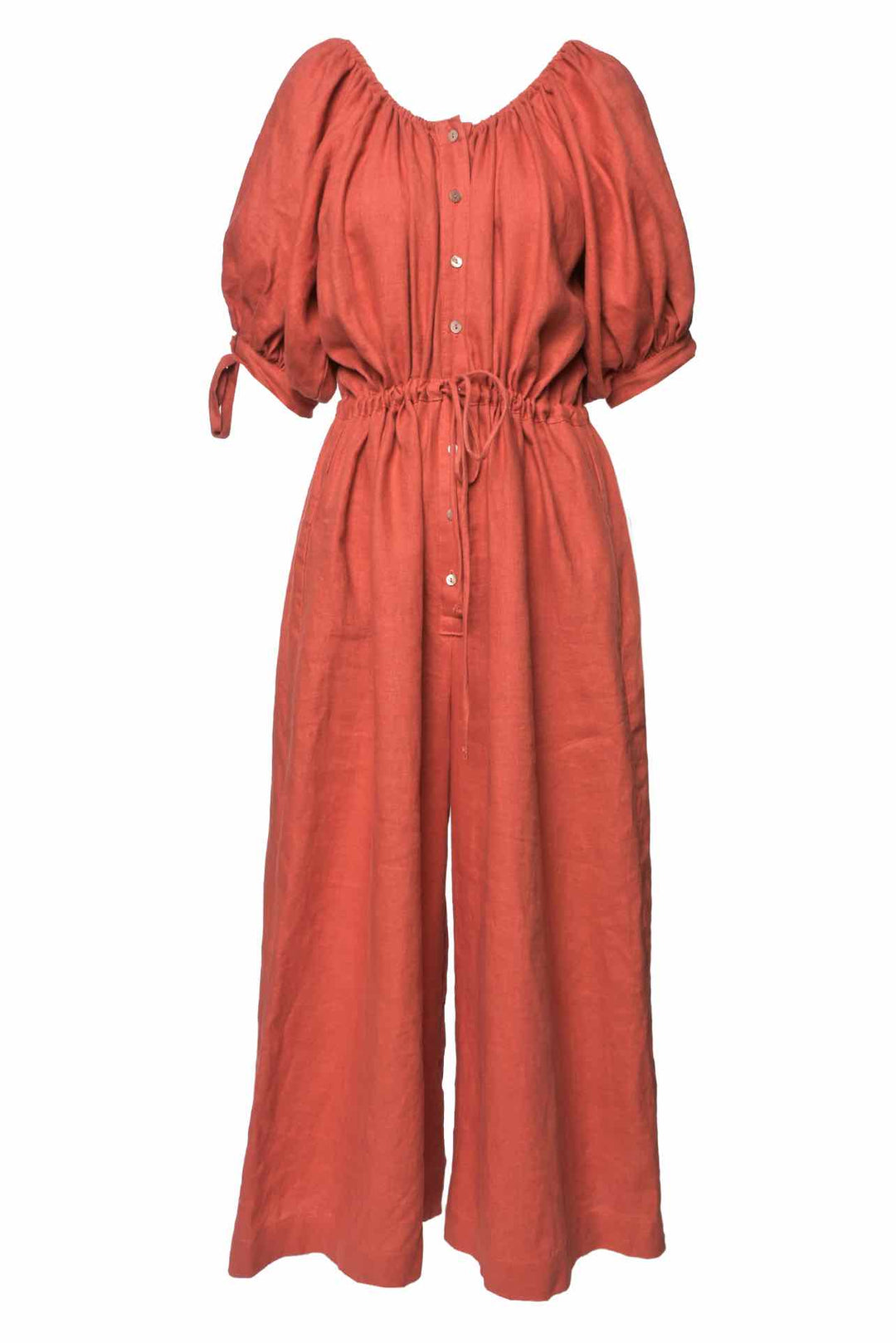 Eliza Faulkner Size M Linen Jumpsuit