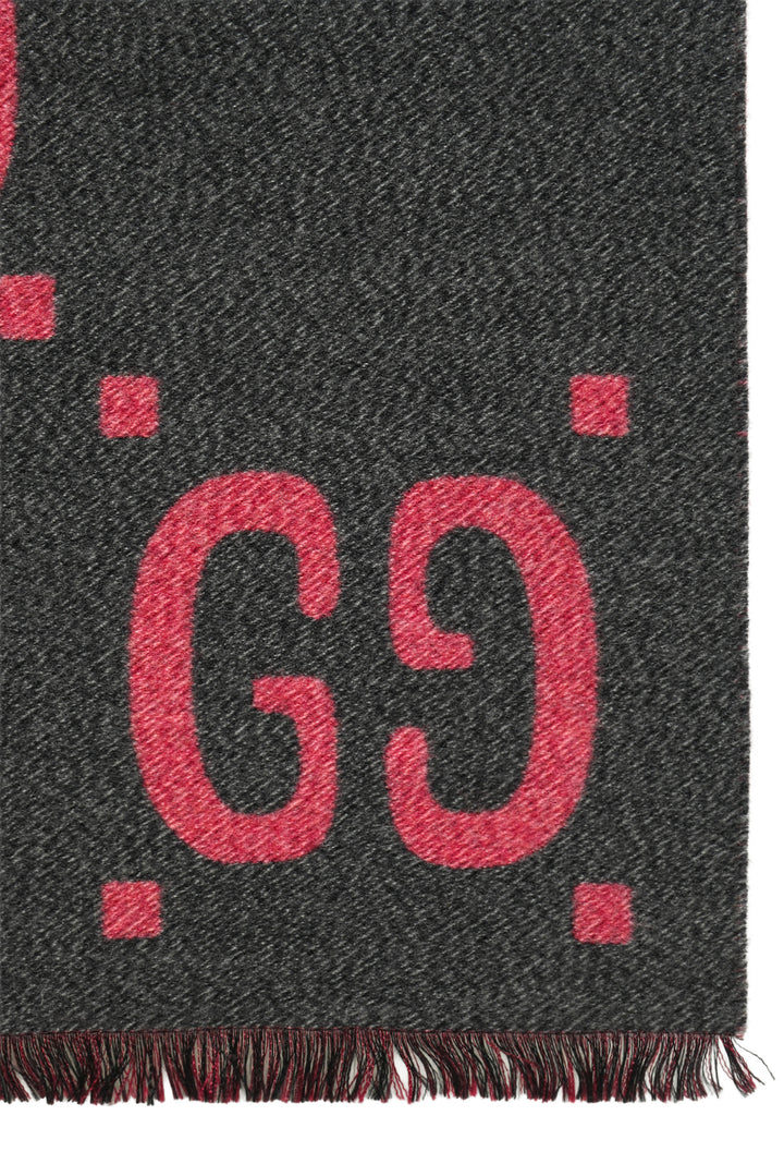 Gucci GG Jacquard Wool & Silk Scarf