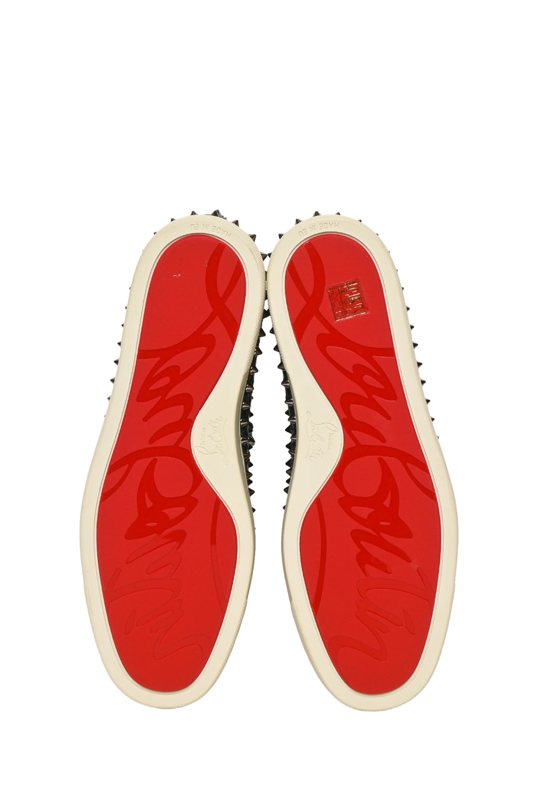 Mens Shoe Size 41.5 Christian Louboutin Men's Pik Boat Python Sneakers