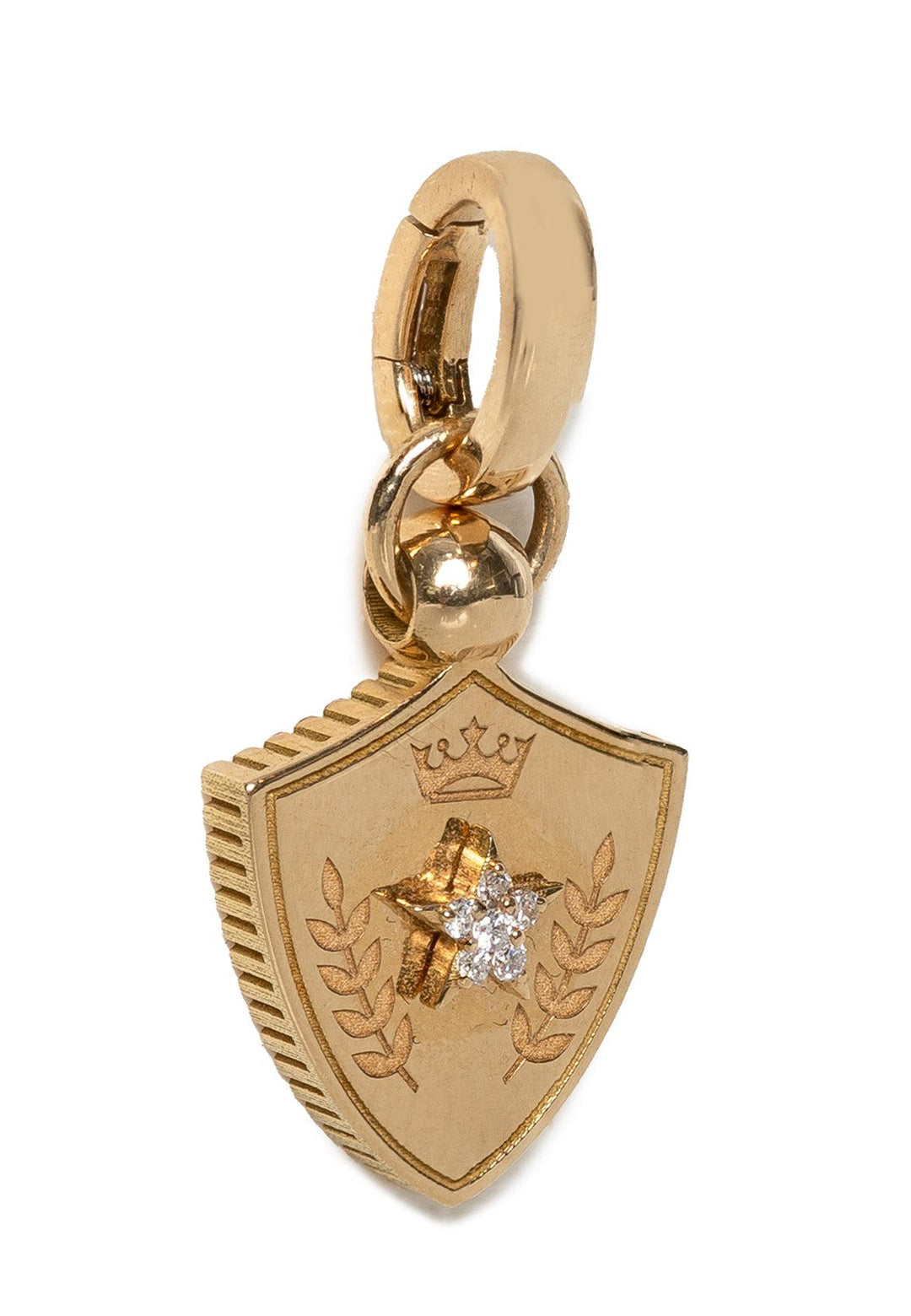 Foundrae 18K Gold & Diamond 'Dream' Miniature Crest Pendant