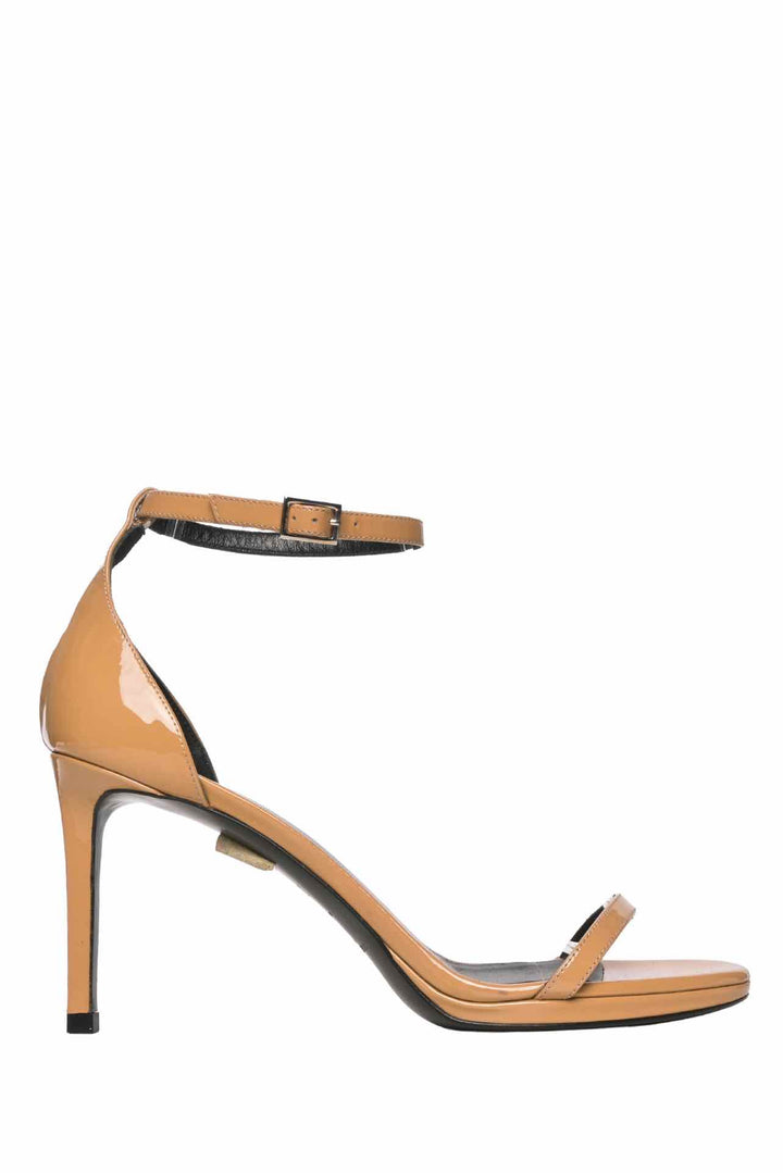 Saint Laurent Size 37.5 Patent Leather Jane Ankle Strap Sandals