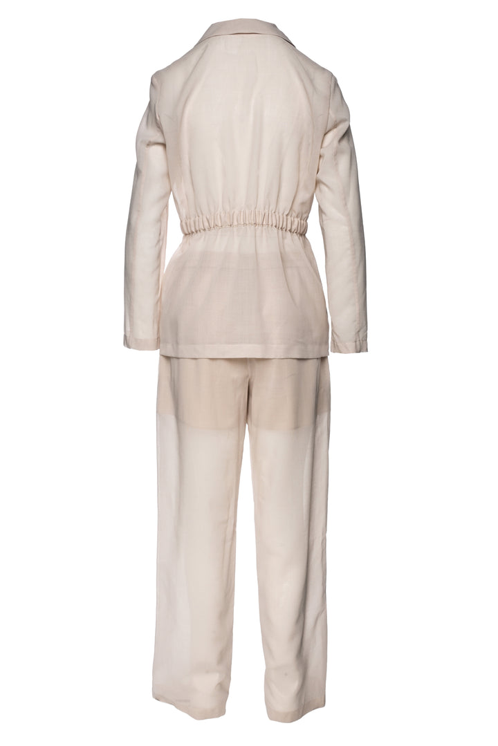Theory Size S Cinch Waist Jacket & Drawcord Pullon Pant Set
