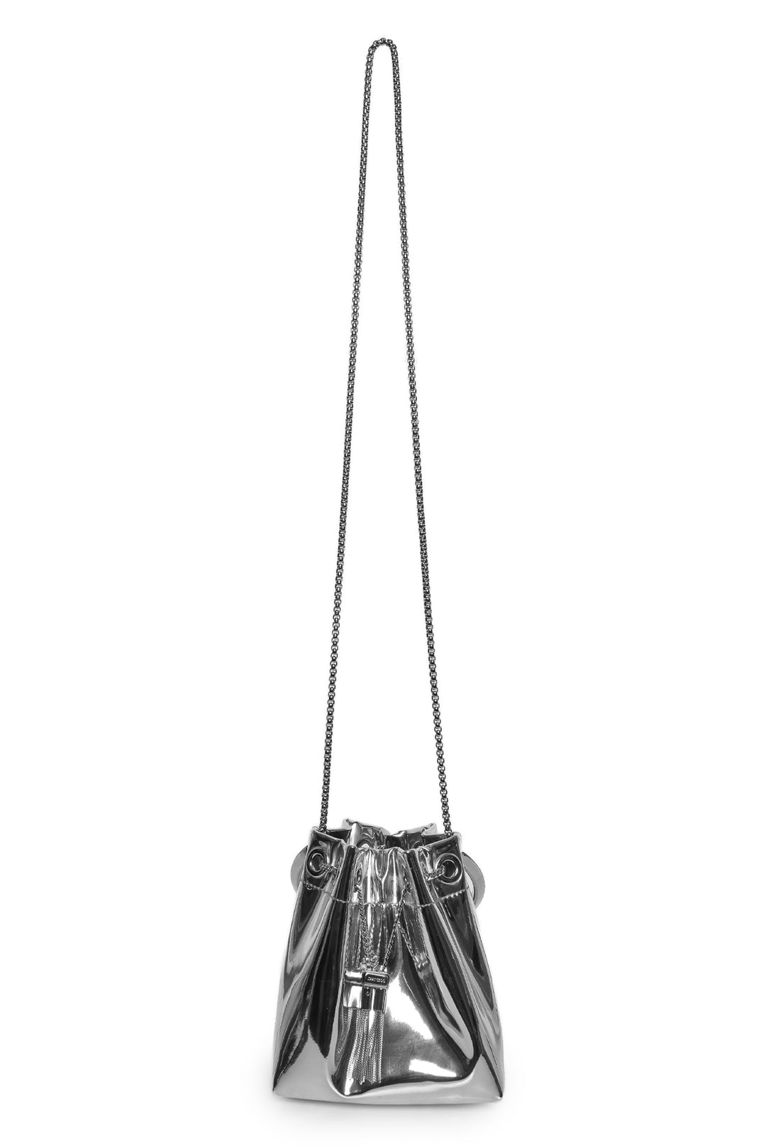 Jimmy Choo Silver Mirror Mini Bon Bon Bag Purse