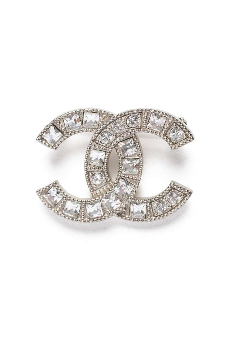 Chanel 2016 Crystal Strass CC Brooch