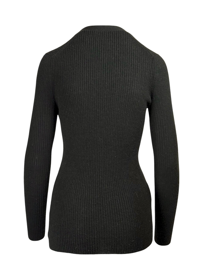 Prada Size 42 2011 Ribbed Alpaca Cardigan