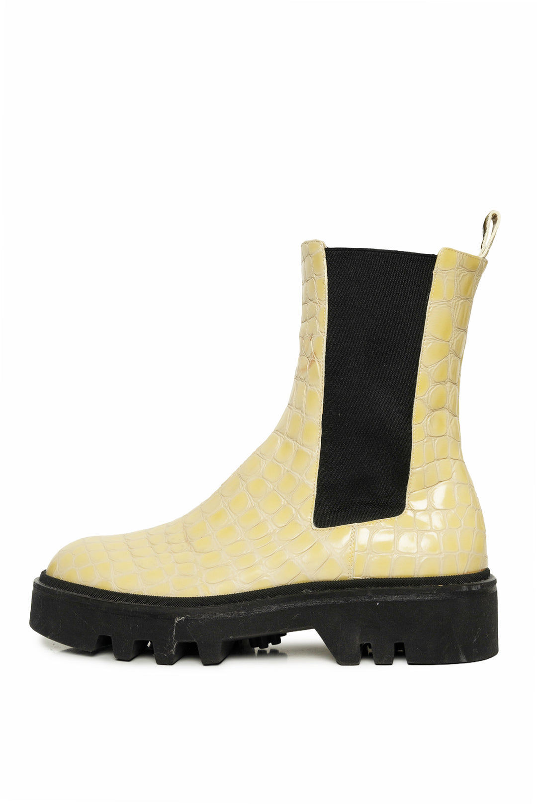 Dries Van Noten Size 40 Croc Embossed Leather Chelsea Boots