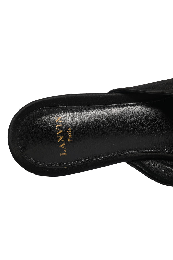 Lanvin Size 40 Satin Mules