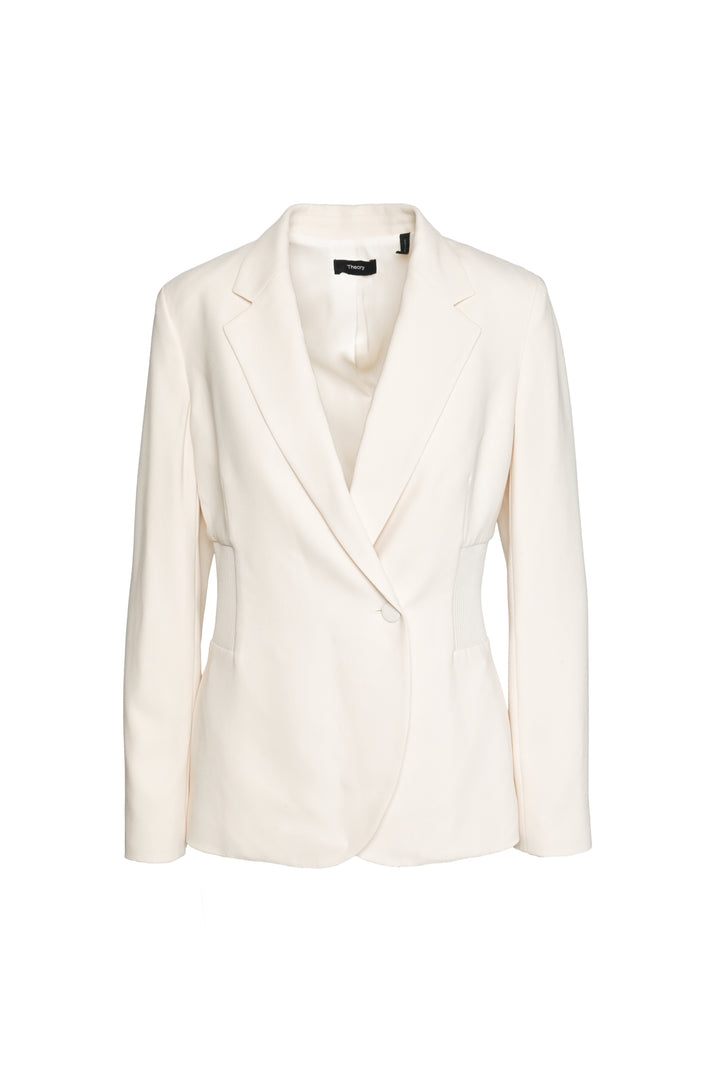 Theory Size 8 Ribbed-Waist Blazer