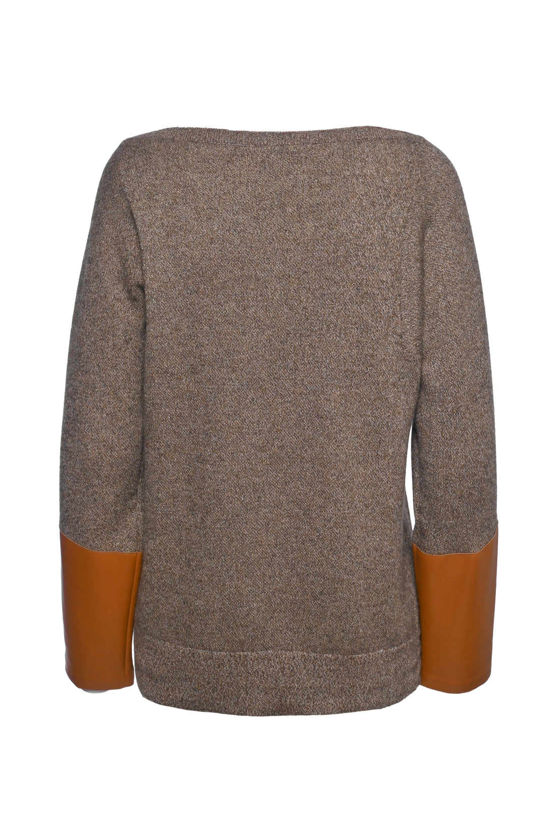 Hermes Size 36 Cashmere Knit & Lambskin Sleeve Sweater