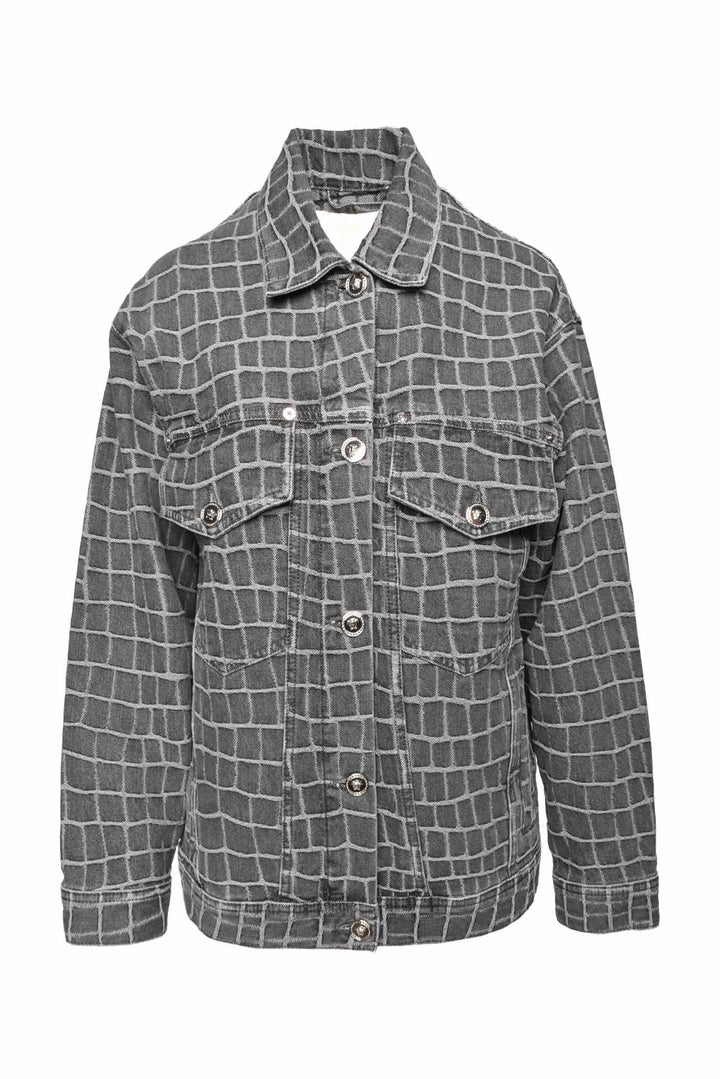 Versace Size 42 Denim Trucker Jacket
