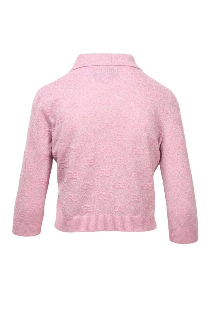 Gucci Size XS 2020 GG Shiny Cropped Polo Sweater
