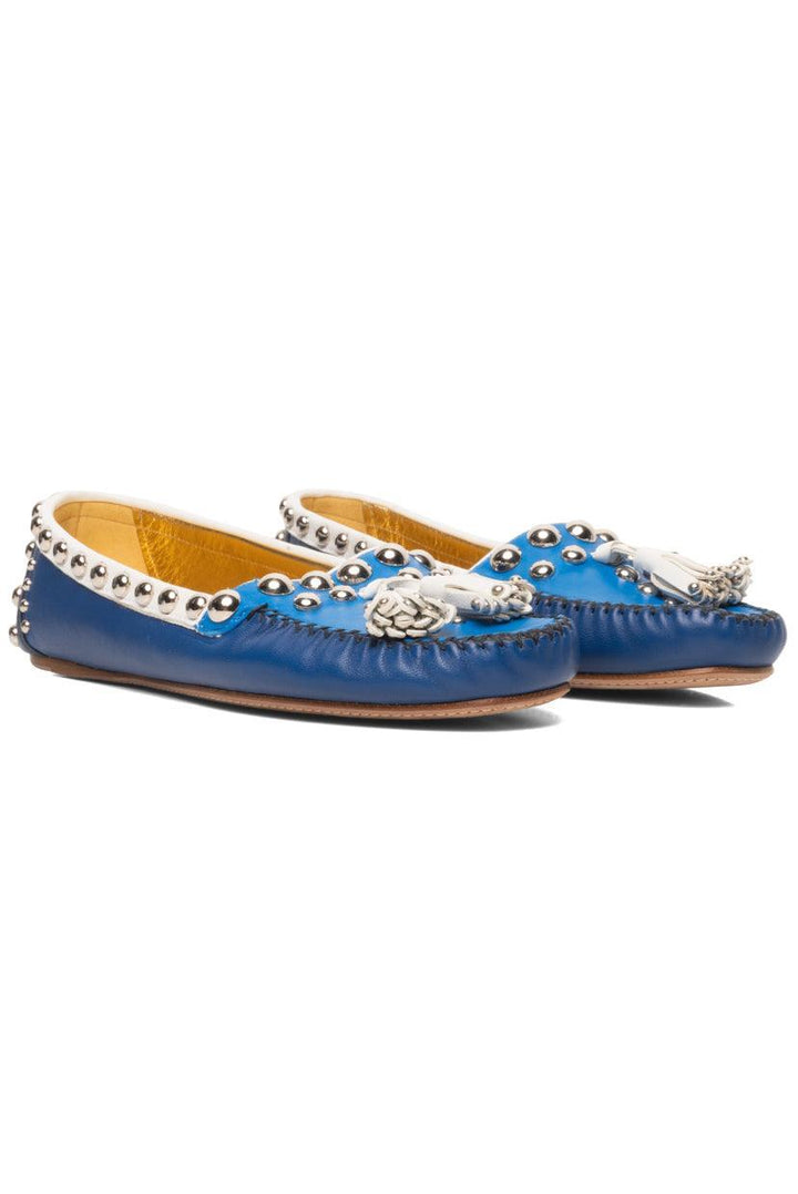 Prada Size 40 Studded Slip on Loafers