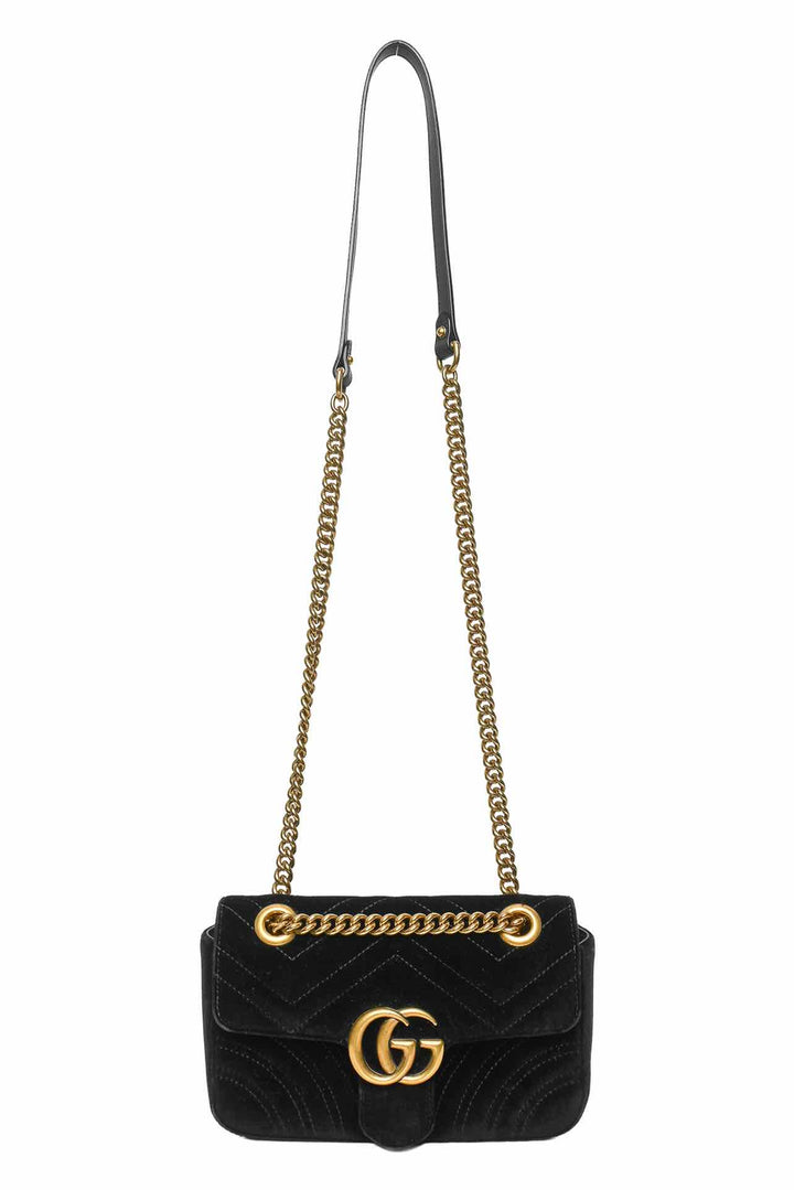 Gucci Marmont Small Velvet Shoulder Bag