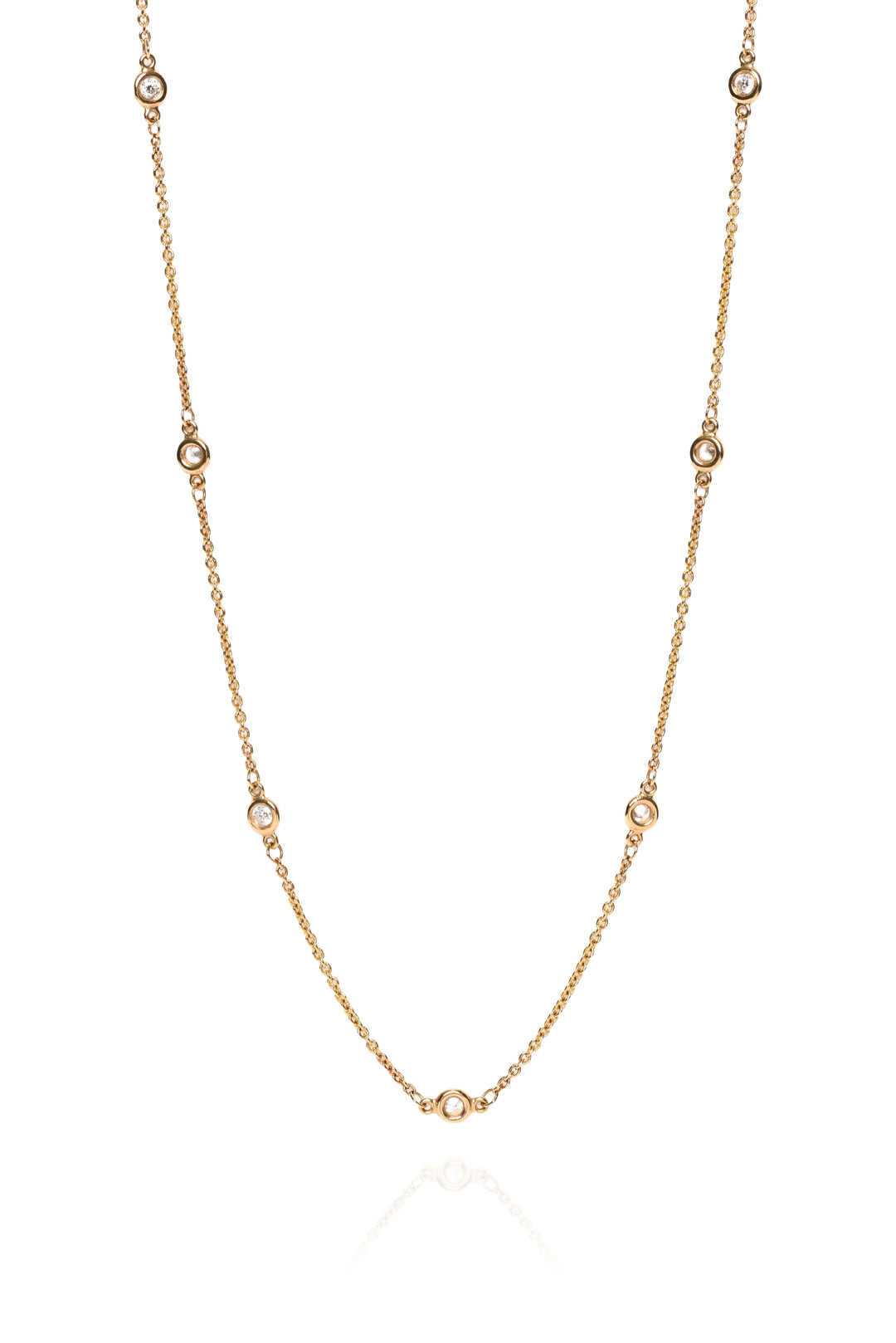 Effy D'Oro 14K Yellow Gold Diamond Station Necklace