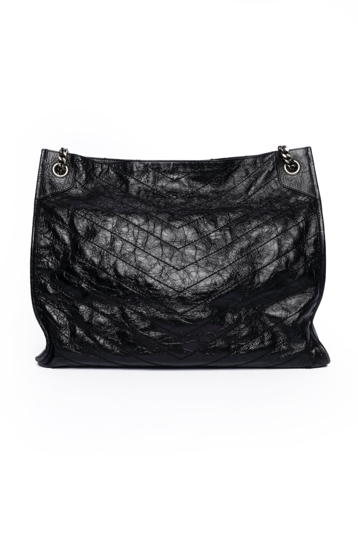 Yves Saint Laurent Crinkled Leather Niki Tote