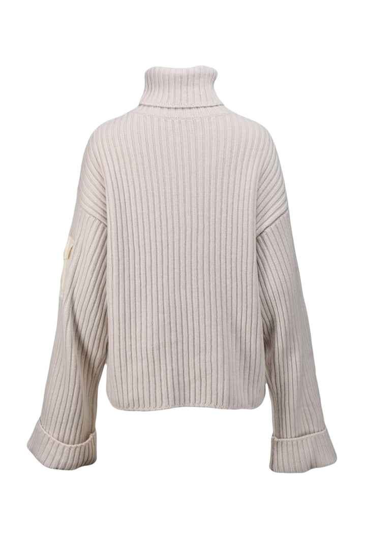 Moncler Size L Collo Alto Tricot Turtleneck Sweater