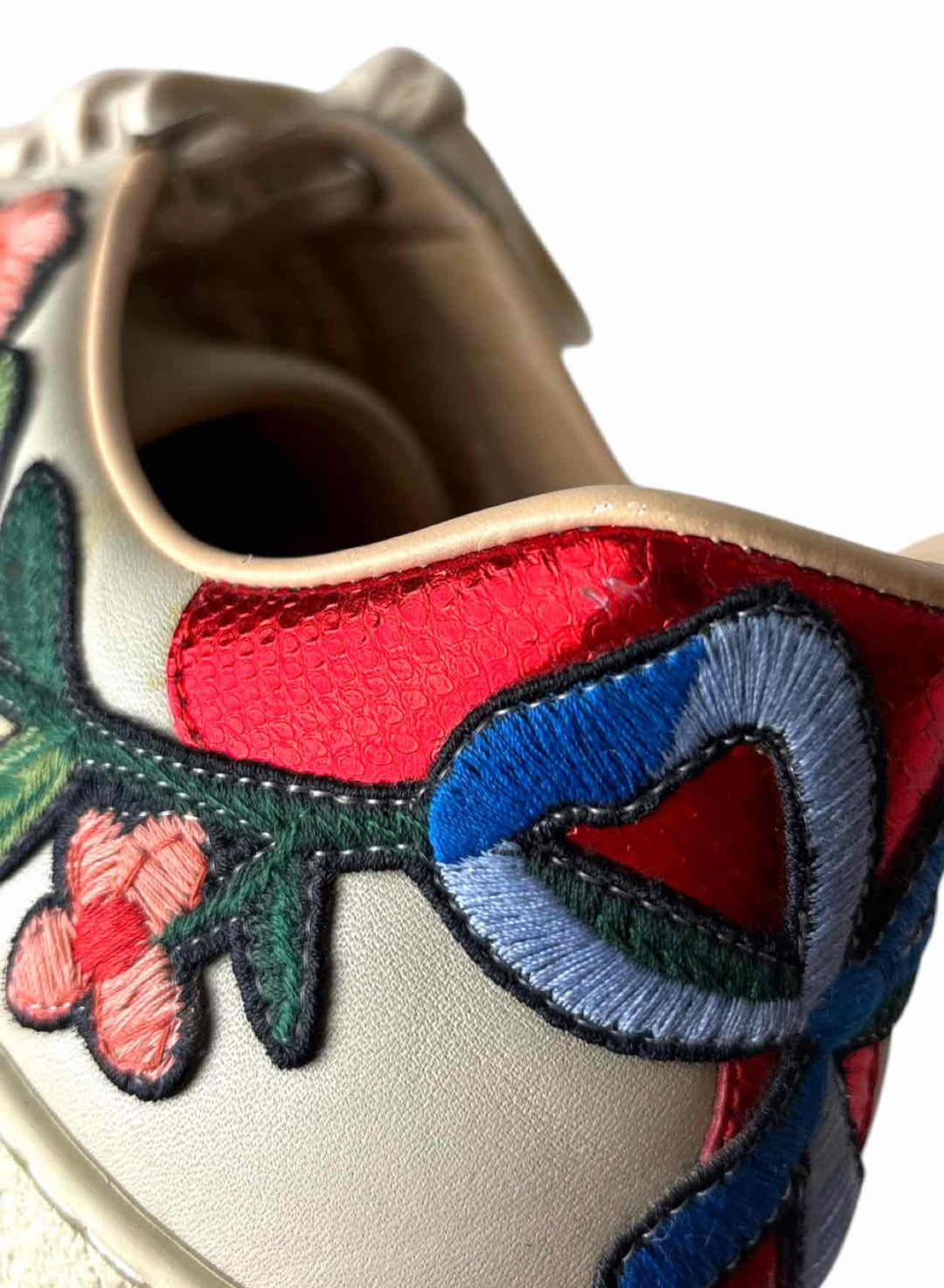 Gucci Ace Low-top Floral Embroidered Size 10 Men's Sneakers