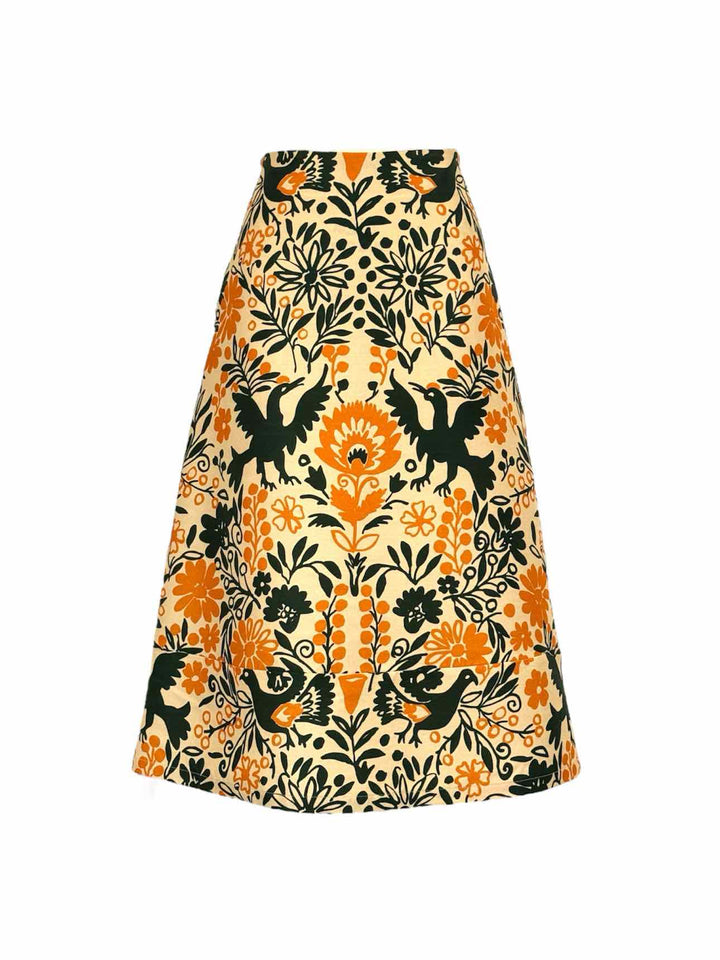 La Double J Size M Floral A-Line Skirt
