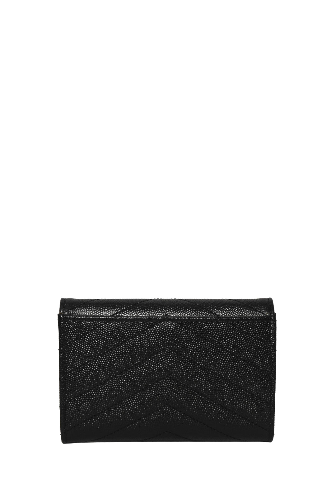 Saint Laurent Small Cassandre Powder Grain Leather Wallet