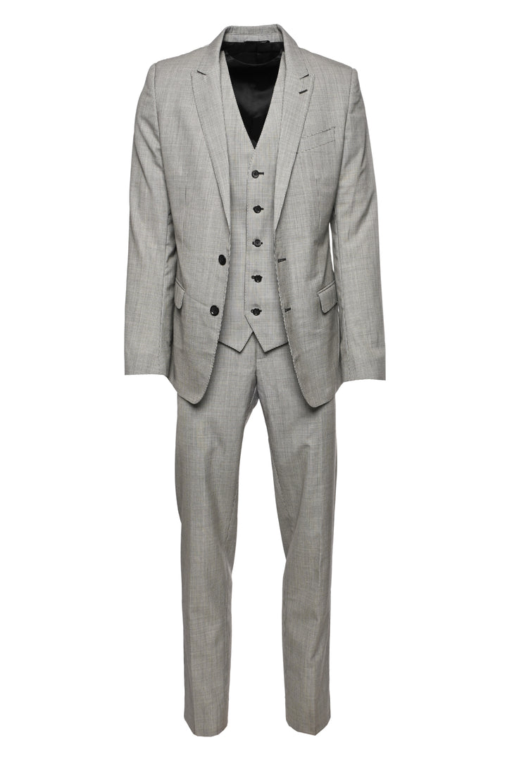 Dolce & Gabbana Size 40 Men's Wool-Blend Houndstooth Three-Piece Suit