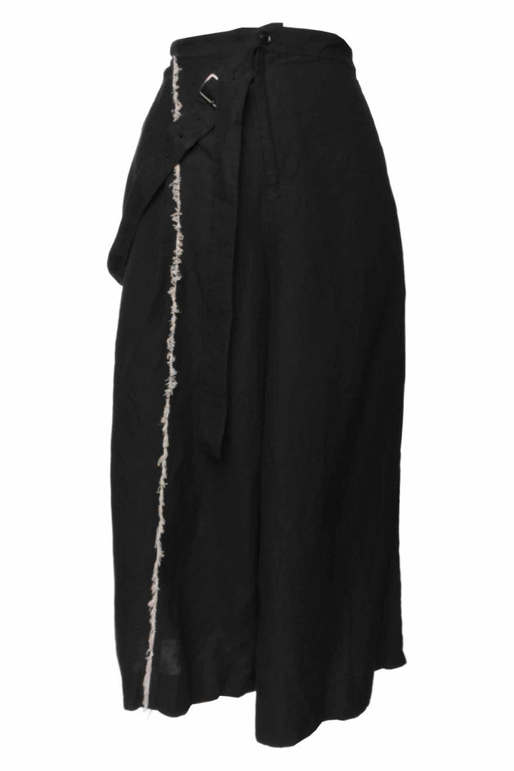 Y's Size 1 Linen Blend One Shoulder Strap Overall Shorts