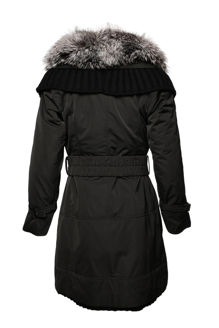 Holt Renfrew Size M Vintage Fur Trim Coat