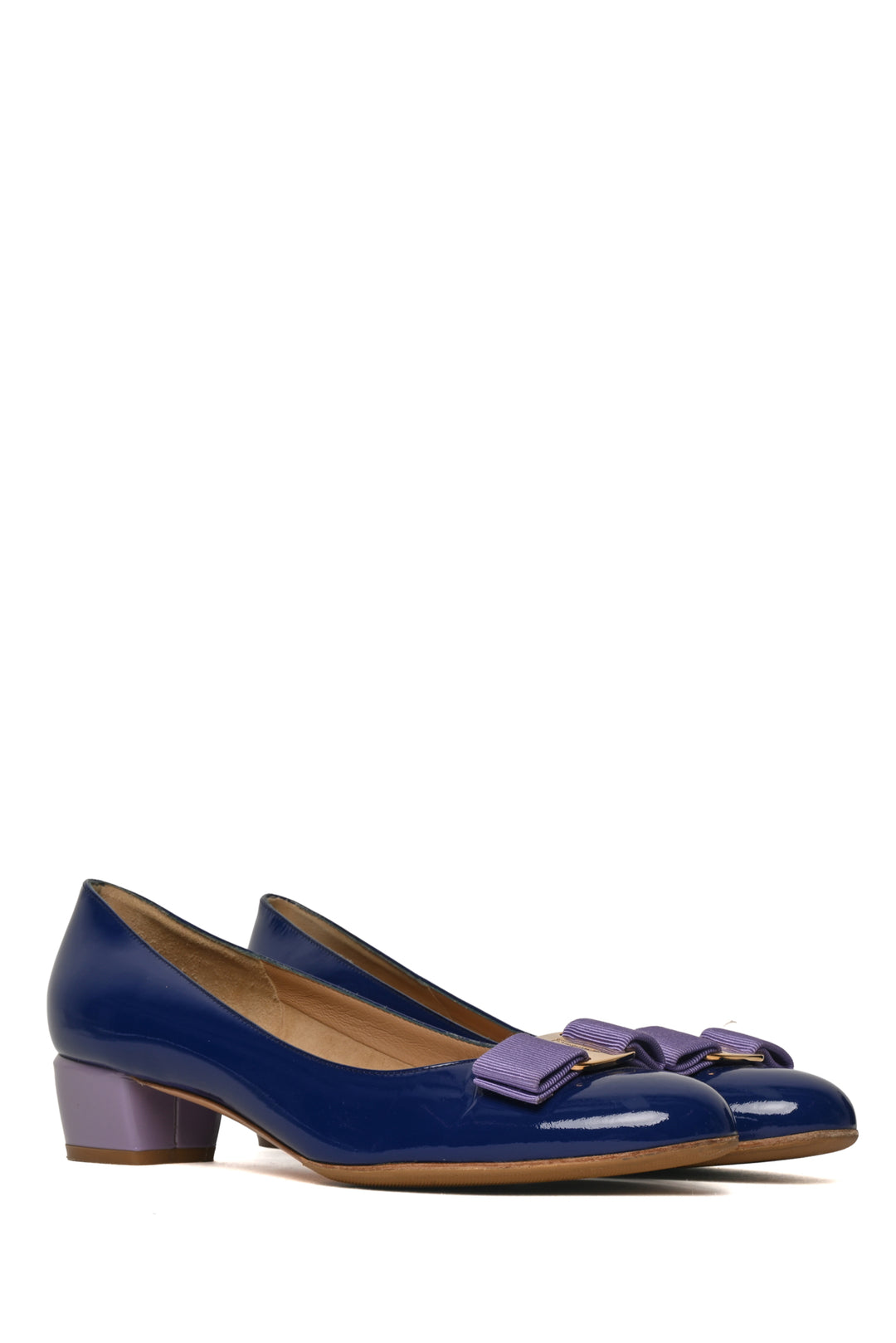 Salvatore Ferragamo Size 8.5 Vara Patent Pumps